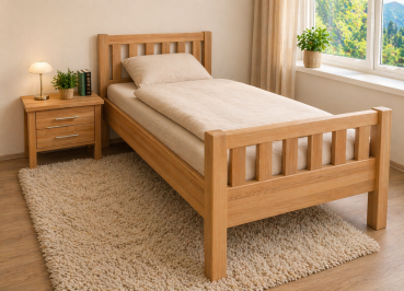 Komfortbett BEN-Comfort 100/200 Kernbuche MASSIV geölt